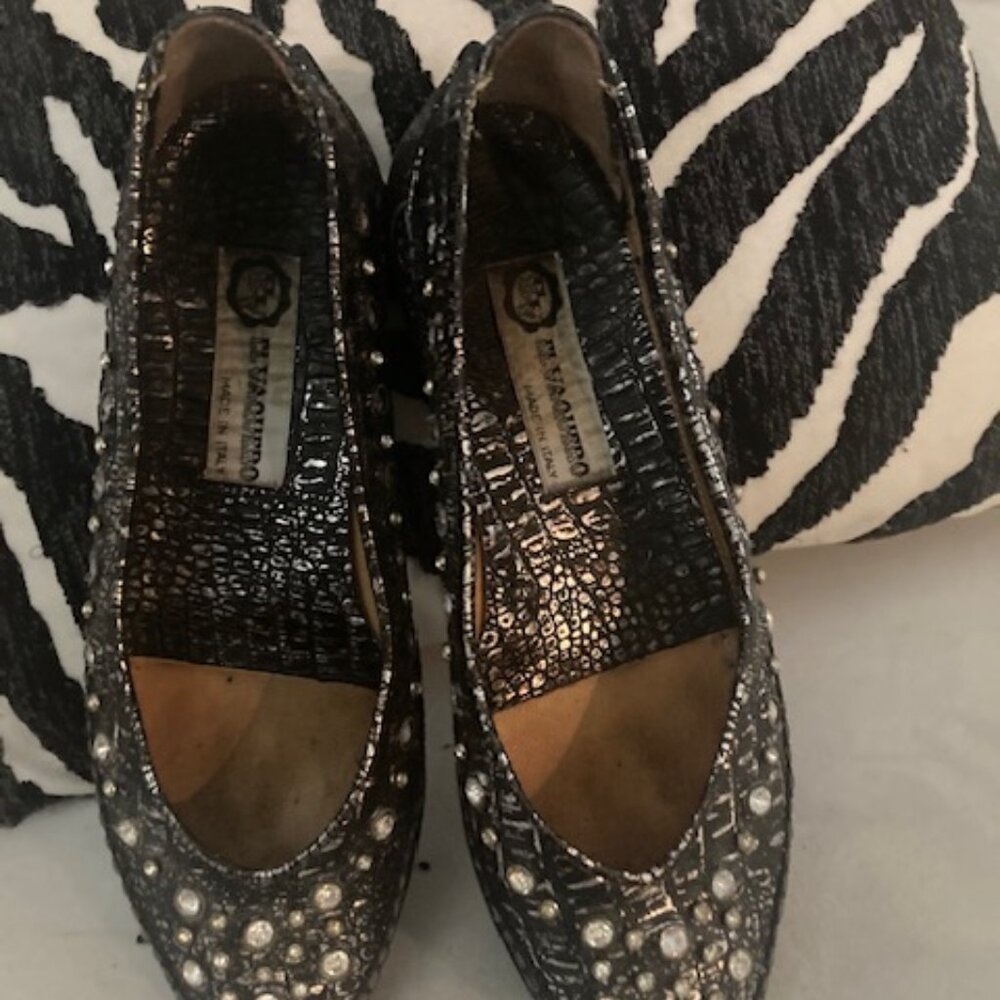 El Vaquero Vintage rhinestone ballet flats